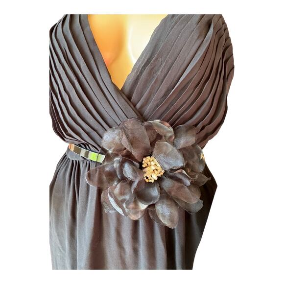 NWT White House Black Market Belt Flower Black Women\'s XS Leather 31.5” Long main image 8